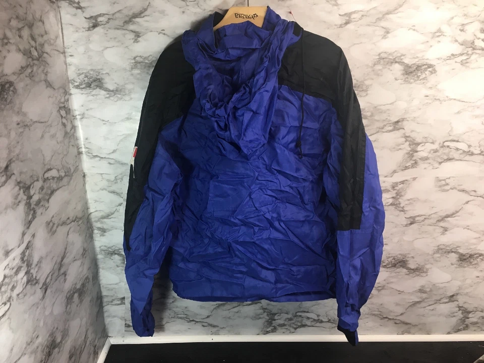 Marlboro Unlimited Full Zip Windbreaker Light Jacket Sz Medium M Blue Black #27 - Image 4 of 4