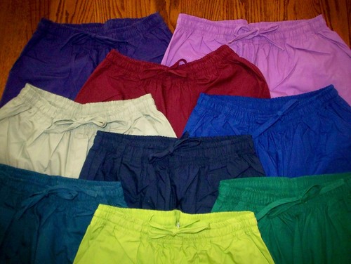 PANTALONI SCRUB Uniforme Giglio Donna Poliestere & Cotone Miscela 9 Colori