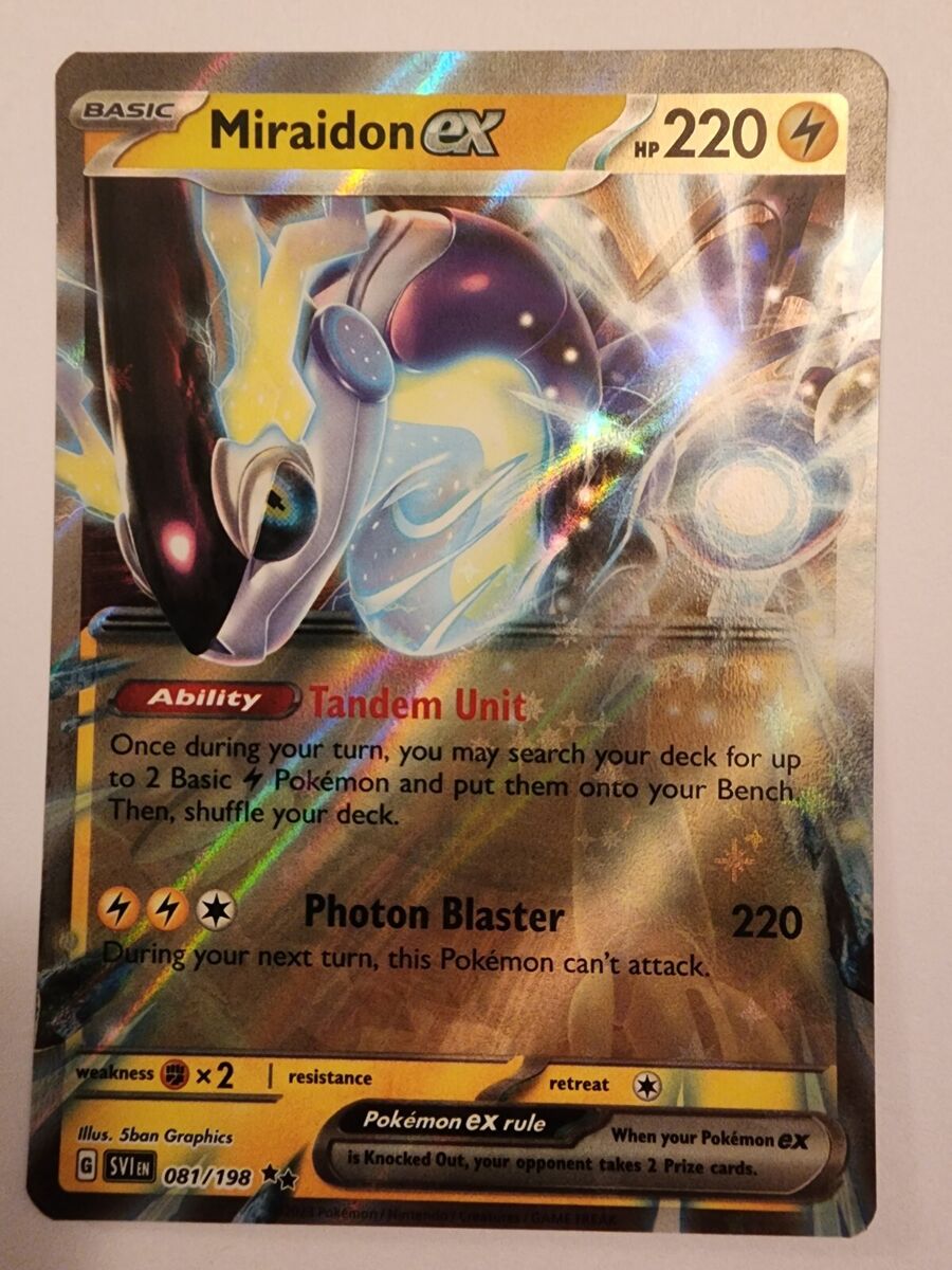 Pokémon TCG Miraidon ex Scarlet & Violet - Base Set 081/198 Holo Double Rare