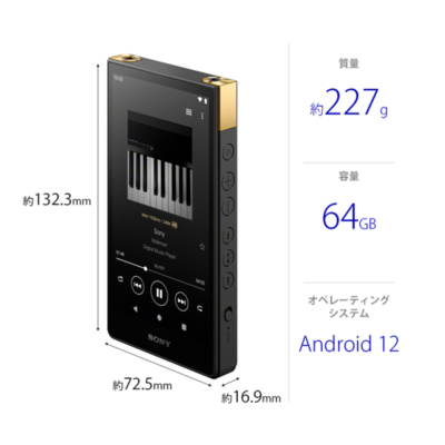 SONY Walkman NW-ZX707 series 64GB, Android 12 Portable Hi-Res