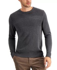 Club Room Textured 100 Cotton Crew Neck Pullover Men's Sweater L 