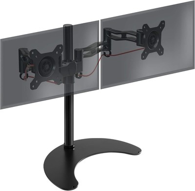 Duronic Dual Monitor Ständer Arm DM35D2 PC Schreibtisch Halterung Erhöhung doppelt höhenverstellbar