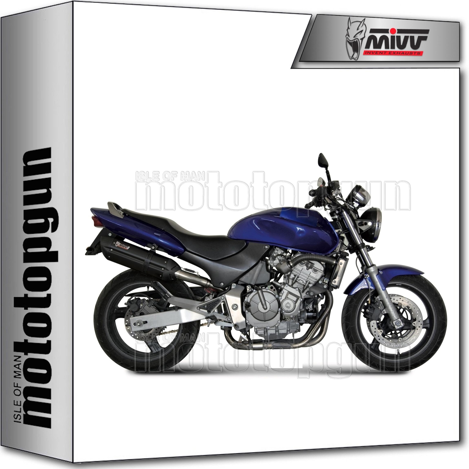 silencer suono steel black mivv for honda hornet 600 2001 01 2002 02