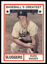 1982 TCMA Baseball's Greatest Sluggers (Tan Backs) #9 Duke Snider