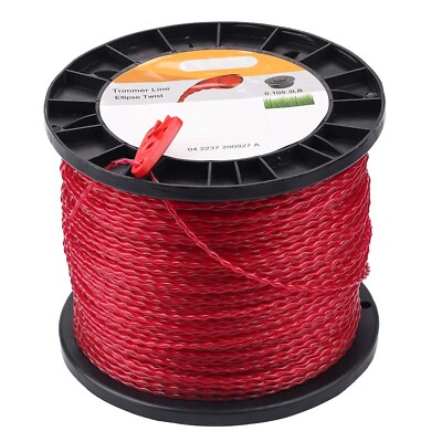Dalom 2.7 mm/.105'' Round Trimmer Line Round Twist 3lbs 690-Feet Red Color Inc...
