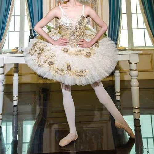 gold ballet dress Satanella Grand Pas de Deux – Dancewear by Patricia main image 1