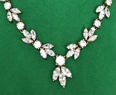 Fancy Special Occation CZ Gold Necklace