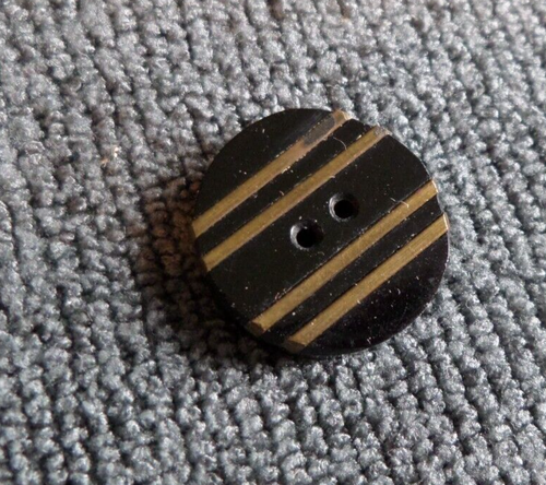 Vintage Gold Metal Inlay Button 3/4" Inch