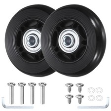 Luggage Suitcase Replacement Wheels 2pcs - Scooter Wheels - Black - 2.52IN