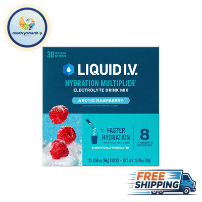 Liquid I.V. Hydration Multiplier Electrolyte Powder, Arctic Raspberry, 30 pk.