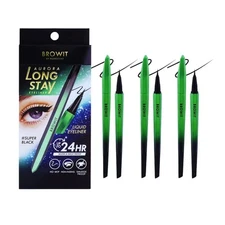 Browit Eyeliner Waterproof Super Black 3Pcs Aurora Long Stay Liquid Liner