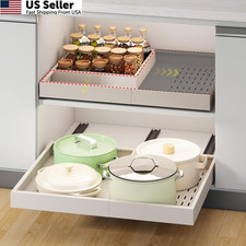 Pull out Cabinet Organizer,Width 14"-21" and 14"W-21"W X 17"D-24"D , White