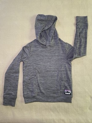Avalanche Kids Small 7/8 Gray Pullover Hoodie Side Pockets Activewear