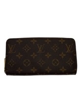 Louis Vuitton Long Wallet 2 Zippy Monogram Canvas PVC BRW Total Pattern Used