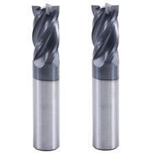 2Pcs 4 Flute 3/4" x 1-1/2" x 4" End Mills Solid Carbide AlTiN COATED CNC Bit