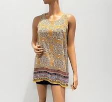 max studio top Size Medium Multiple Color Yellow Tunic Sleeveless