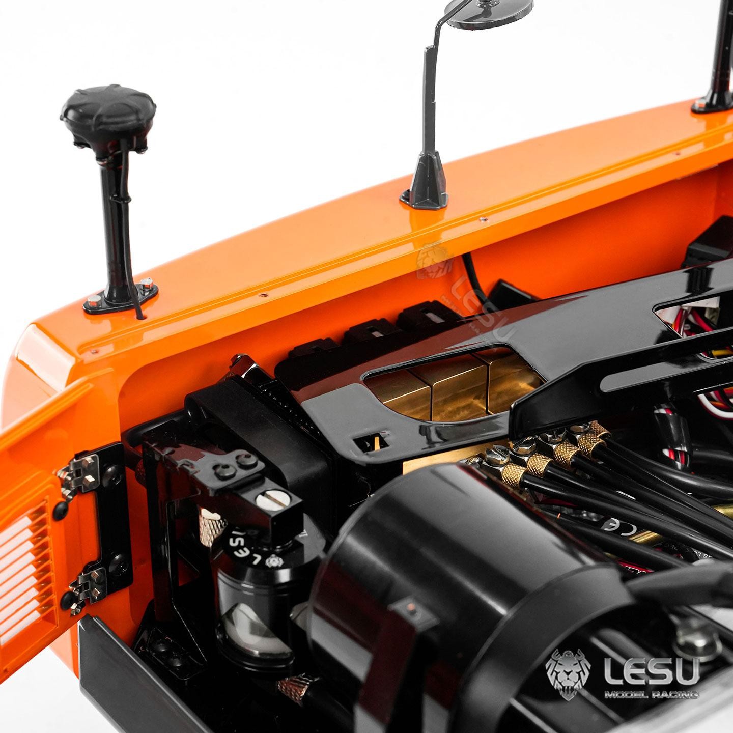 Metal LESU 1/14 RC Hydraulic Digger Aoue DX350LC Excavator 3CH Valve Flysky ST8