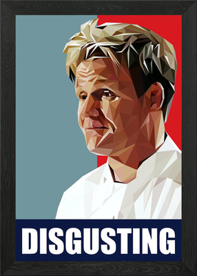 Gordon Ramsay angewidert gerahmtes Wandbild Poster Leinwanddruck Bild