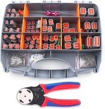 338Pcs DT Deutsch Connector Kit - 2/3/4/6/8/12 Pin Connectors, Deutsch Crimping