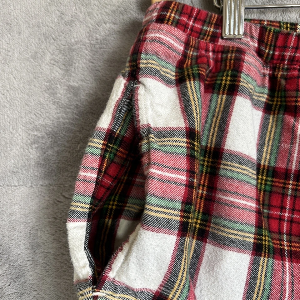 Hanna Andersson PJ Pants Size Large Red Plaid Flannel Pajama Bottom Holiday Xmas - Image 3 of 4
