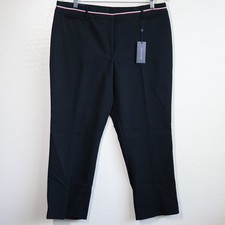 NWT Tommy Hilfiger Bristol Slim Ankle Pants Women's 14 Black Stretch Workwear