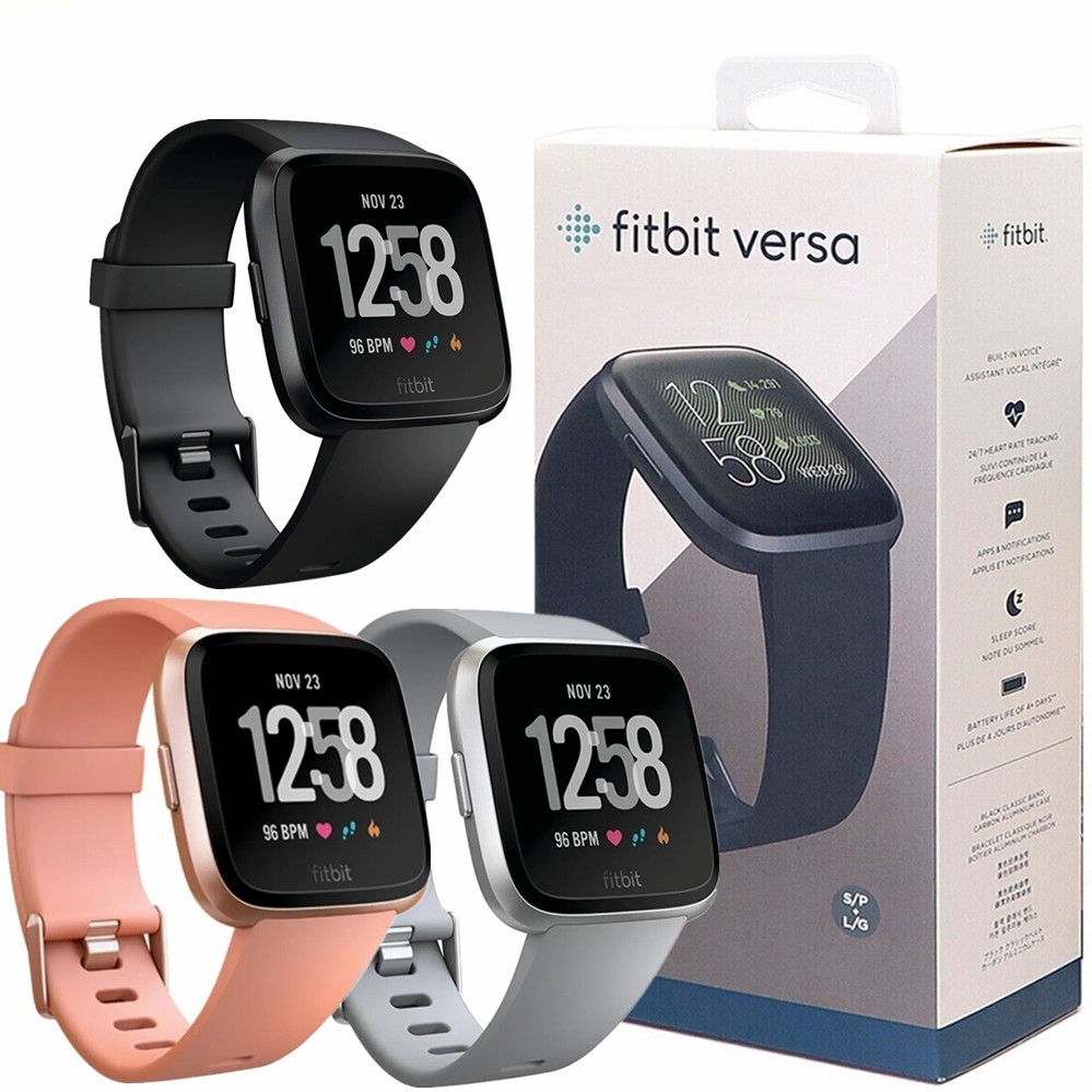 Fitbit Versa Smartwatch Activity Tracker Sleep Heart Rate Monitor +S&L Strap USA