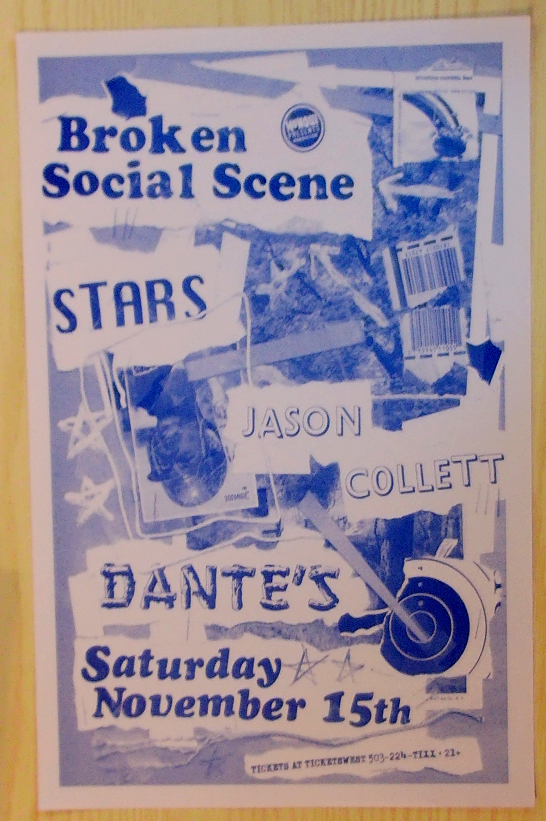 Broken Social Scene, Stars, Jason Collett Poster '03