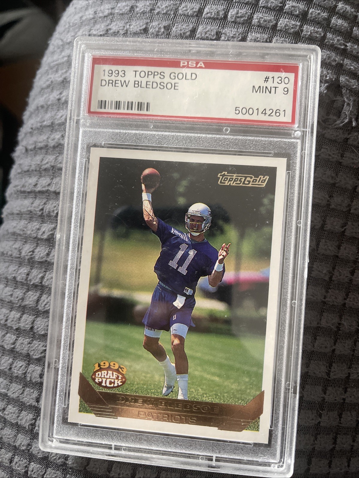 1993 Topps Gold Drew Bledsoe RC #130   PSA 9