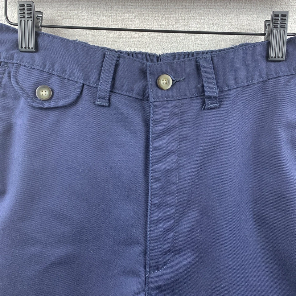 Pantalón Corto Chino TOWNCRAFT Para Hombre Talla 32(30) x 6.5 Azul Marino Elástico Espalda Fácil Cuidado Escuela Foto 4 de 4