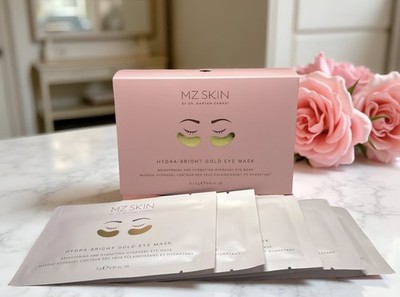 MZ SKIN Hydra-Bright Gold Eye Masks Brightening & Hydrating 5 Pairs Fast Ship