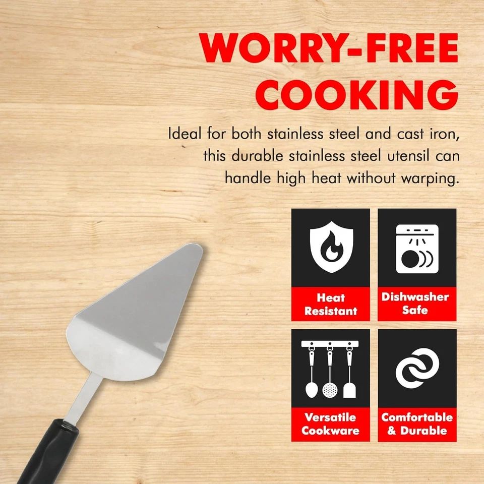 Servidor de pasteles ergonómico de acero inoxidable, 11,5 pulgadas - perfecto para panaderías Foto 4 de 4