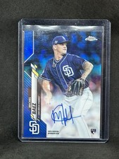 2020 TOPPS CHROME BLUE REFRACTOR MICHAEL BAEZ ROOKIE AUTO /150 PADRES A4