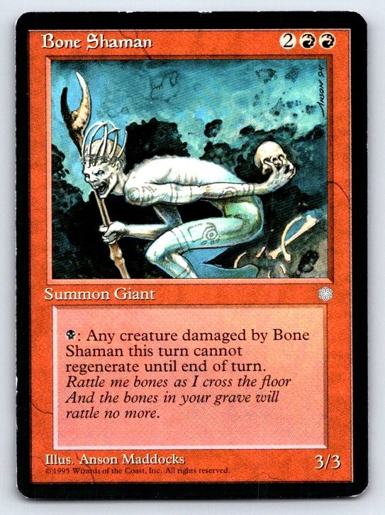 Bone Shaman Common Ice Age Magic: The Gathering Lightly Played