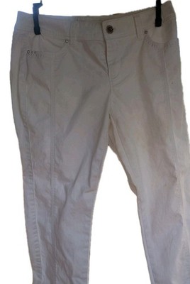 White House Black Market White Jeans Women s Size 2 Studded Accent Straight Leg