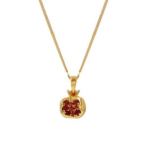 Authentic The Crimson Seed Pomegranate Talisman In 18K Gold Plate