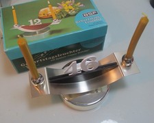 BSF Geburtstags Leuchter Versilbert Spieluhr Drehbar Geburtstagskranz Vintage