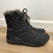 Columbia Women s Minx Shorty III Waterproof Winter Snow Boots Black 8.5 / 39.5