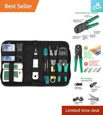 Versatile Network Tool Kit for Cat5/Cat5e/Cat6: Includes Crimper  Cable Tester