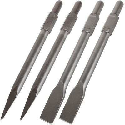 4 Packs Jack Hammer Drill Bit Set 16 inch Demolition Hammer Drill Flat Tip an...