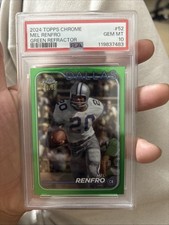 2024 Topps Chrome - Mel Renfro #52 Green Refractor /99 (POP 1)