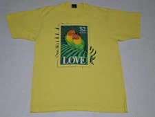 U.S Postal Vintage 1991 Stamp Love Stamp T Shirt Screen Stars Best  USA