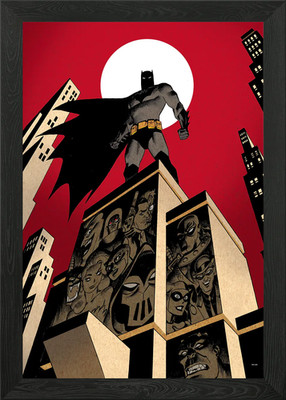 Batman von Dave Johnson Gerahmtes Wandbild Poster Leinwanddruck Bild