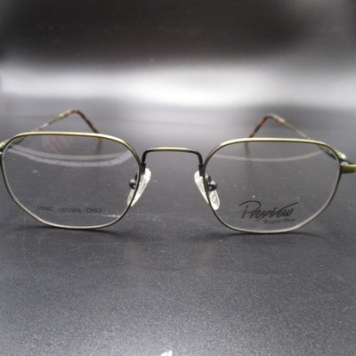 Preview Superflex Eyeglass Frames 46-20 Black Gold Tortoise Metal Oval Unisex
