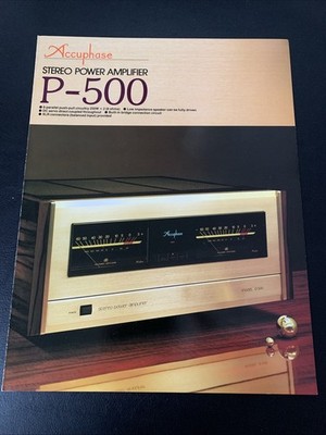 Accuphase P-500 Stereo Power Amplifier, Prospekt Broschüre Englisch