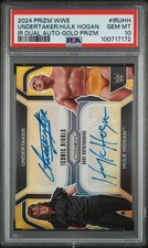 2024 PANINI PRIZM WWE ICONIC RIVALS DUAL AUTOS HULK HOGAN/UNDERTAKER 7/10 PSA 10