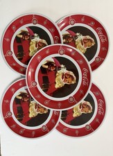 Coca-Cola Santa Claus Vintage Plates Set of 5 Gibson&rsquo;s Everyday Plastic