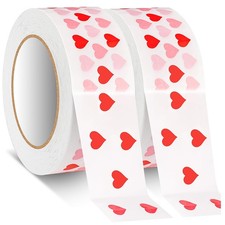 2 Rolls Cute Heart Packing Tape for Valentine Day Gift 1.77 Inch x 110 Yards