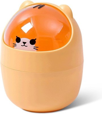 Cute Mini Desktop Trash Can, Decorative Waste Basket Tiny Tabletop Wastebasket