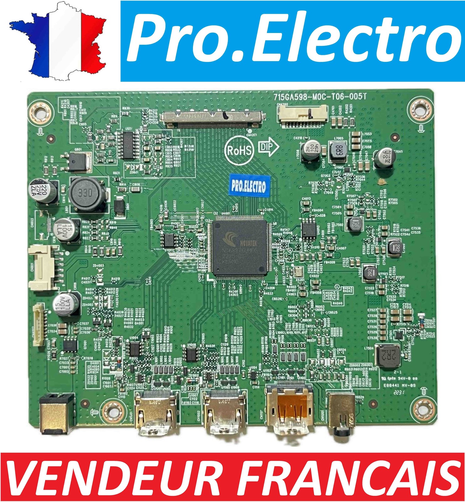 Composant de rechange MSI G2412 3BA4 platine video 715GA59-M0C-T06-005T