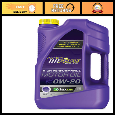 High Performance 0W-20 Synthetic Motor Oil - API-Licensed, 5 Quart, Engine Oil
